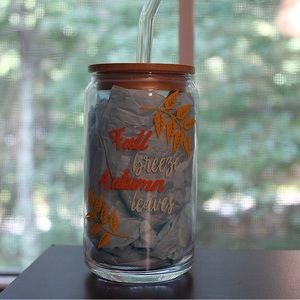 🍂 Fall Glass Cup
